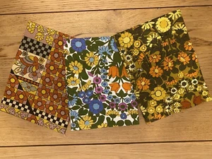 Vintage Fabric Squares For Cushions, Patchwork Or Quilting - Picture 1 of 4