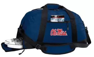 Ole Miss Gym Bag or TRAVEL Duffel SEPARATE SHOE POCKET! - Picture 1 of 2