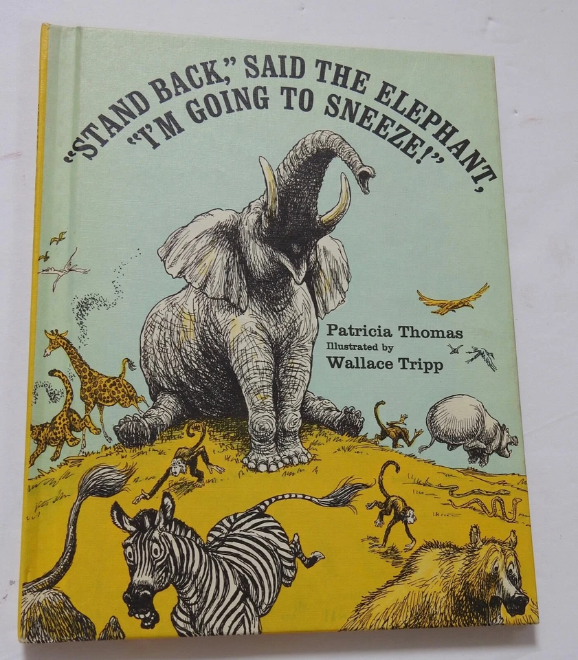 vintage 1971 ELEPHANT SNEEZE Africa African animals children's book CUTE - Image 1 of 1