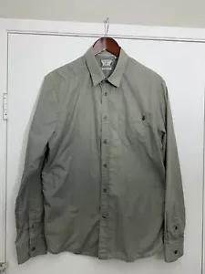 VOLCOM Button Up Down Shirt Mens Medium Long Sleeve Gray Casual Classic - Imagen 1 de 3