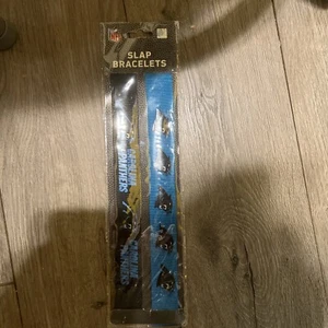NFL Carolina Panthers Slap Bracelets By Aminco Brand New 2-Pack MSRP $7.99 - Picture 1 of 2