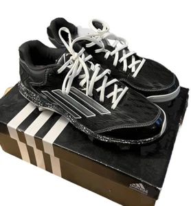 Adidas Power Alley Baseball Cleats Men's Size 8 Black White Athletic - Picture 1 of 7