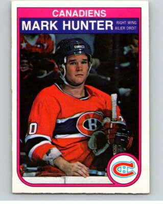 1982-83 O-Pee-Chee #185 Mark Hunter  RC Rookie Montreal Canadiens V58374 - Image 1 of 2