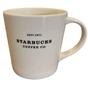 STARBUCKS Coffee Mug 2010 16oz New Bone China "Est 1971 Starbucks Coffee Co" - Picture 1 of 10
