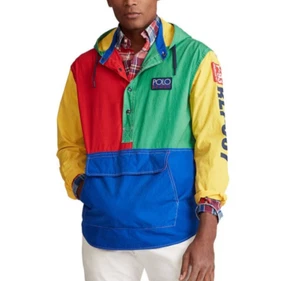 Polo Ralph Lauren  Color block  1/4 Snap Anorak  Jacket Size Med NWT - Picture 1 of 9