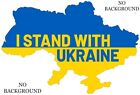 I STAND with UKRAINE Car Window Vinyl Decal War Support Graphic BUMPER Sticker