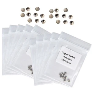 100pcs AZDENT Dental Orthodontic Lingual Buttons Bondable Round Monoblock - Picture 1 of 6