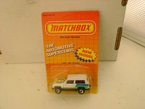 1986 MATCHBOX SUPERFAST MB27 JEEP CHEROKEE CHIEF QUADTRAK NEW ON CARD - Picture 1 of 3