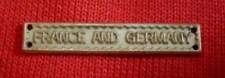 FULL SIZE - FRANCE AND GERMANY MEDAL BAR / CLASP - BRASS.