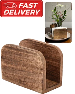 Servilleteros de madera de mango con acabado ardiente Samhita para servilleta de papel vertical de cocina - Imagen 1 de 10