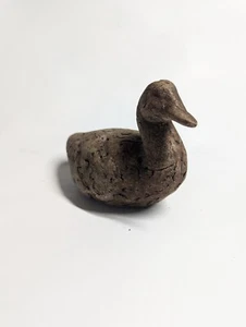 Vintage Stan Langtwait Vogel Ente geformt aus Ton & Mt St. Helens Esche signiert selten - Bild 1 von 4