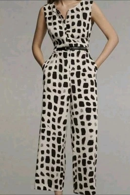 Massimo Dutti Jumpsuit  Gr 38/M schwarz/beige  Neu - Bild 1 von 4