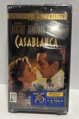 Casablanca Special Edition VHS Bogart & Bergman w/Collector’s Card New Sealed - Image 1 of 4