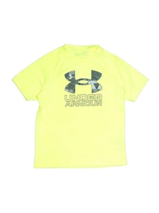 Under Armour Girls Yellow Active T-Shirt S Youth - Picture 1 of 2