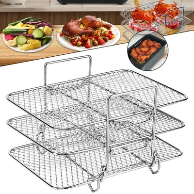 Air Fryer Rack für Grillen,Airfryer Zubehör,304 Edelstahl Vielseitiger Grillrost - Bild 1 von 4