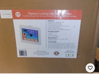 Quiosco de seguridad de piso a escritorio ajustable en altura CTA Digital Premium para tabletas Foto 1 de 3