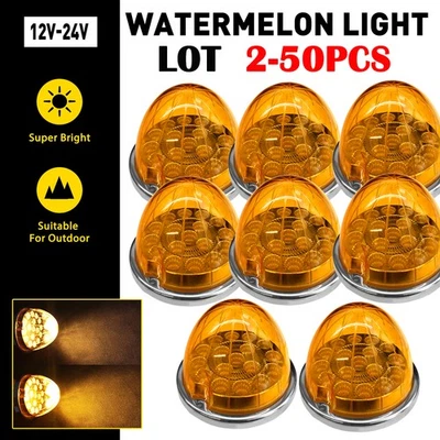 2-50X Universal Ámbar Ámbar Sandía LED Marcador Señal de Giro Luz Impermeable A Foto 1 de 4