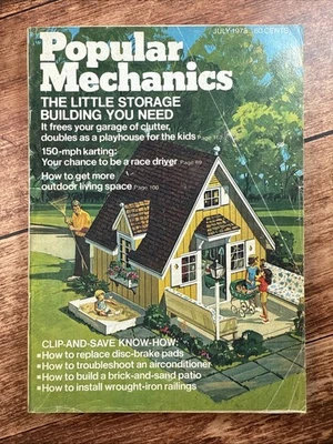 Vintage Popular Mechanics Magazine July 1973 ~ Hutch Table ~ Swimming Machine - Image 1 of 4