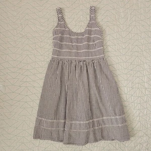 Vestido náutico para mujer OLD NAVY azul blanco a rayas Seersucker algodón con calado M - Imagen 1 de 7