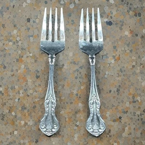 Tenedores de ensalada de acero inoxidable Easterling Valhalla 6 1/4" rollos florales cubiertos Japón 2 - Imagen 1 de 6