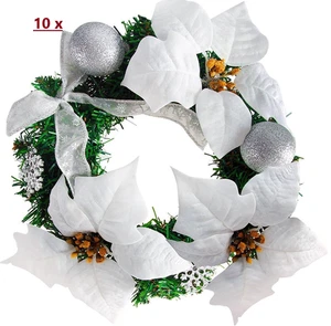 10x Weihnachtskranz Restposten Tisch Kranz Weihnachts Kranz TÜR NEU *Restposten - Bild 1 von 3