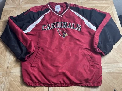 Arizona Cardinals Sweater Mens XL NFL Red Windbreaker Pullover - Image 1 of 4