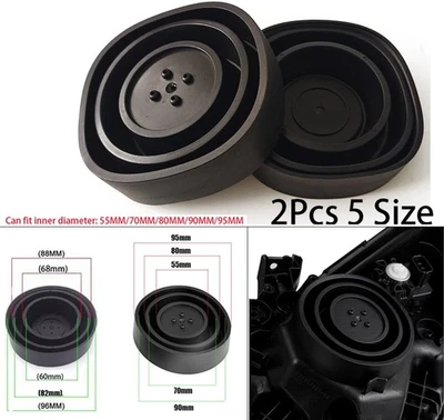 2 Piezas Cubierta Antipolvo Faro Coche Carcasa Sello Tapa Luz LED Universal Sellado Goma Foto 1 de 4