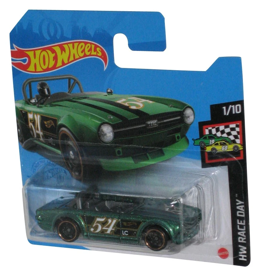Hot Wheels Triumph TR6 (2018) HW Race Day Green Toy Car 1/10 - (Short Card) - Image 1 of 1