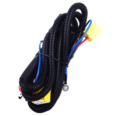 12V H4 Scheinwerfer Relais Kabelsatz Booster Kabelbaum 2 Glühbirne Stecker wo - Image 1 of 2
