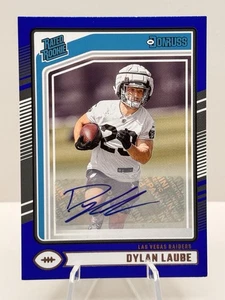 2024 Panini Donruss Football Dylan Laube #372 Blue Rated Rookie Autograph💥 - Bild 1 von 2