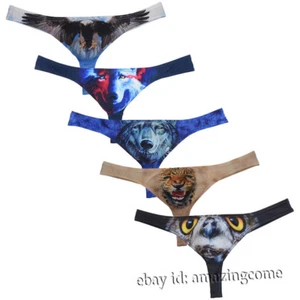 Men Contour Thong Pouch T-Back Underwear String Push Out Mini Trunks Tangas - Picture 1 of 11