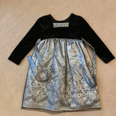 JONA MICHELLE 6 HOLIDAY SEASON/ PARTY DRESS, VELOUR TOP, SPARKLY FLORAL SKIRT - Image 1 of 4