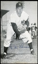 Don Larsen 1957 New York Yankees J.D. McCarthy Postcard Signed Autograph