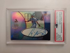 2001 Topps Finest ALBERT PUJOLS Auto On-Card RC PSA MINT 9