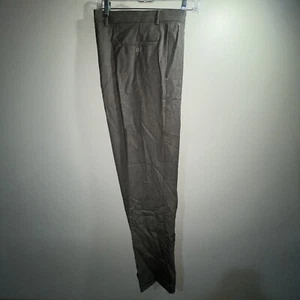 Mens Mantoni Flat Front Pants Wool Classic Fit Gray Black Red 46X40 Plaid - Picture 1 of 6