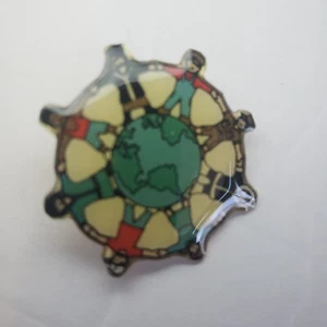 Fundwares Lapel Pin Children Around The World Enamel 1 inch Diversity Vtg Dated - Picture 1 of 8