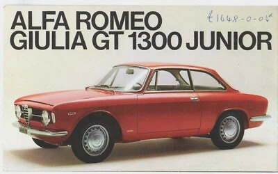 Alfa Romeo Giulia 1300 GT Junior 1967-69 UK Market Foldout Sales Brochure - Image 1 of 2