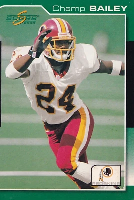 2000 Score #216 Champ Bailey NFL Washington + (Yes 4 Free Mystery Cards) - Image 1 of 2