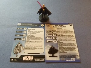 Star Wars Miniatures Virtual+Regular Card Darth Tyranus, Dark Lord of the Sith - Picture 1 of 1