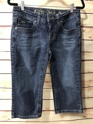 Espirit Denim 94107 Size 29 Dark Wash Capri Crop Jeans Casual Summer Comfort  - Image 1 of 4