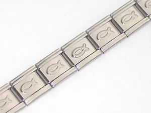 Italian Charms B6 STARTER BASE BRACELET Christian Fish God Symbol - Picture 1 of 1