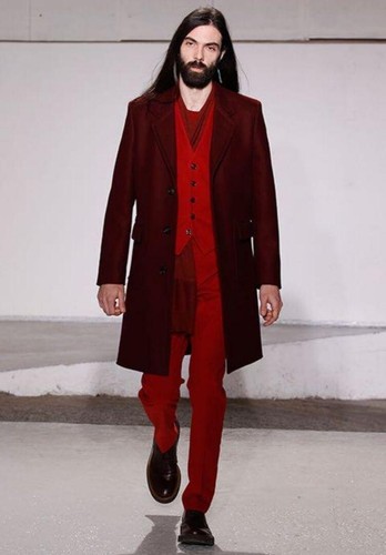 Maison Margiela 14 Chesterfield Cappotto Giacca Uomo Taglia 46 Bordeaux Rosso Scuro 14AW
