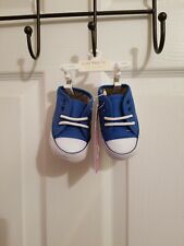 Carter's Infant Boys Sure Fit Crib Shoes Blue W/Sports Patch On Side Size 0-3 Mo