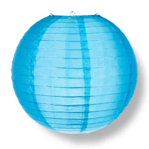 24" Sky Blue Nylon Lantern, Durable Hanging Decoration - Picture 1 of 3