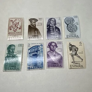 Francobollo Spagna 1187-1194 - Costruttori del Nuovo Mondo mai usato (lotto 23A file 72) - Foto 1 di 4