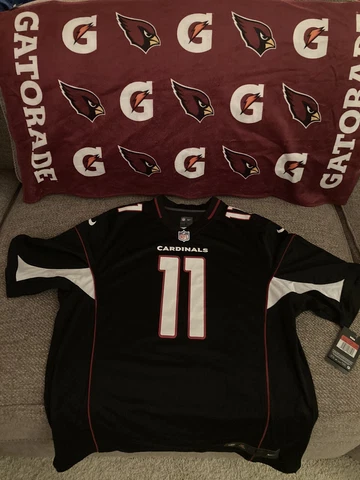 Larry Fitzgerald Arizona Cardinals Nike Jersey Men’s New + Gatorade Towel. Large Cover