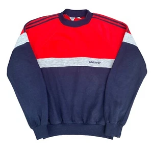 Suéter Vintage Adidas Ventex Cuello Redondo Bloque de Color Para Hombre S/M Hecho en FRANCIA - Imagen 1 de 12