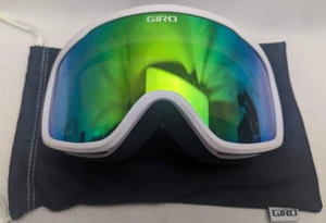 Giro verspiegelte Gläser Schneebrille weißer Rahmen Antibeschlag Ski Snowboard NIE BENUTZT - Bild 1 von 4