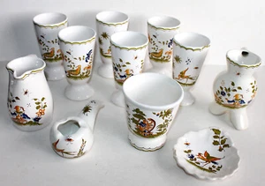 SERVICE A THÉ BOUC-CERAME, FAIENCE 11 PIECES VERSEUSE CREMIER MAZAGRAN SUCRIER.. - Picture 1 of 14