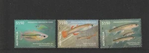 Australia 2025 - Endangered Freshwater Fishes - Design Set x 3 Stamps. MNH - Picture 1 of 1
